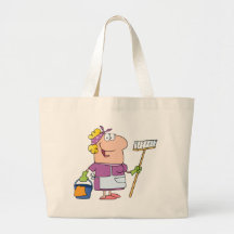 Femme de ménage de bande dessinée sacs