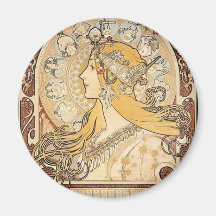 Femme de Nouveau d'art de Mucha Aimant