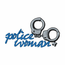 Femme de police polos brodés