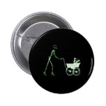 FEMME DE RAYON X ET VOITURE D'ENFANT SQUELETTIQUES BADGES AVEC AGRAFE
