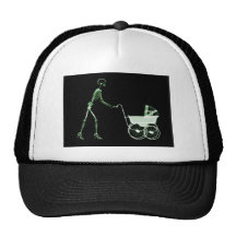 FEMME DE RAYON X ET VOITURE D'ENFANT SQUELETTIQUES CASQUETTE