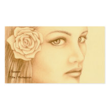 Femme de sépia modèles de cartes de visite