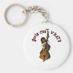 Femme droite de bassiste de double de ficelle porte-clefs