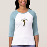 Femme foncée d'armée t-shirts