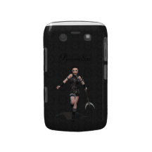 Femme gothique audacieuse de guerrier de Blackberr Coque Blackberry