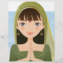 Femme indienne prospectus en couleur