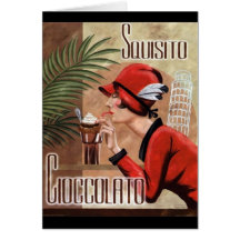 Femme italienne de chocolat de Squisito Cioccolato Carte De Vœux