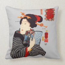 Femme japonaise 2 de lecture oreillers