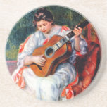 Femme jouant la guitare par Renoir Dessous De Verre
