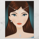 Femme médiévale prospectus customisé