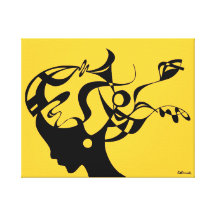 Femme mystérieuse - le chef de la femme impression sur toile