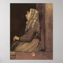 Femme romaine de mendiant d'Edgar Degas Posters