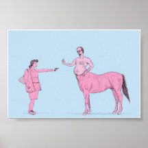Femme se dirigeant à l'homme Bodied 6x4 de cheval Affiches