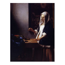 Femme tenant un équilibre cartes postales
