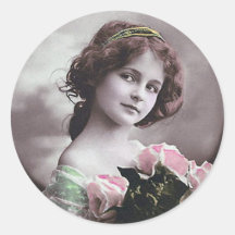 Femme victorienne française de rétros femmes vinta autocollants
