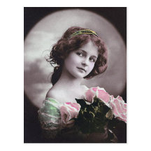 Femme victorienne française de rétros femmes vinta carte postale