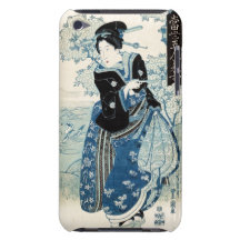 Femme vintage japonaise fraîche de dame de geisha  coques barely there iPod