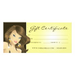 Femme Ylw de salon de bronzage de certificat-prime Carte Double En Couleur