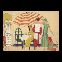 Femmes à la plage invitations