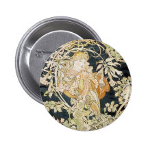 Femmes avec l'art Nouveau de marguerites Badges Avec Agrafe