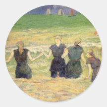 Femmes baignant Dieppe, Gauguin, post impressionni Adhésif