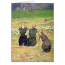 Femmes baignant Dieppe, Gauguin, post impressionni Cartes De Vœux