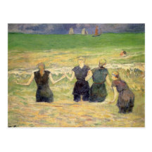 Femmes baignant Dieppe, Gauguin, post impressionni Cartes Postales