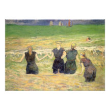 Femmes baignant Dieppe, Gauguin, post impressionni Faire-parts