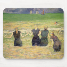 Femmes baignant Dieppe, Gauguin, post impressionni Tapis De Souris