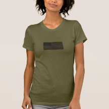 Femmes de gris de Camo de drapeau américain de bas T-shirts