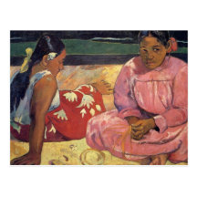 "Femmes de Tahitian sur la carte postale de Gaugui