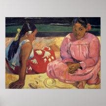 Femmes de Tahitian sur la plage - copie de Paul Ga Posters