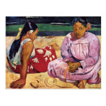 Femmes de Tahitian sur la plage, Paul Gauguin Cartes Postales
