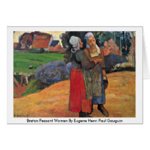 Femmes rurales bretonnes par Eugene Henri Paul Gau Cartes De Vœux