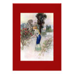 Femmes victoriennes dans l'invitation de jardin