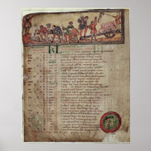 Fenaison et labourage, d'un calendrier affiches