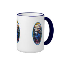 Fenêtre en verre teinté de Jésus et de Mary Tasses
