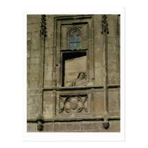 Fenêtre factice dans la façade d'entrée avec un ch cartes postales