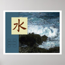 Feng Shui : Images de Bagua : Paysage de l'eau Affiches