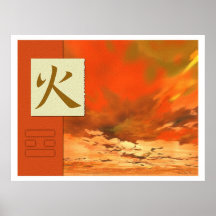 Feng Shui : Images de Bagua : Paysage du feu Posters