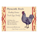 Ferme avicole fière de coq de Plymouth Rock Cartes De Visite Professionnelles