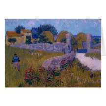 ferme dans provence-1888-vincent Van Gogh Cartes De Vœux