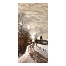 Ferme d'hiver cartes de vœux avec photo
