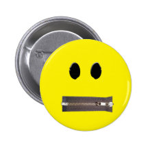 Fermeture éclair il sourire badges avec agrafe