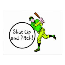 Fermez et lancez le base-ball carte postale