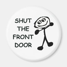 Fermez la bande dessinée d'entrée principale magnets
