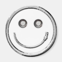 Fermez- la fermeture éclairle - smiley (la courbe) aimant