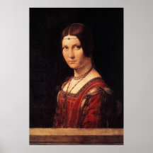 ferronniere de belle de La, Leonardo da Vinci Posters