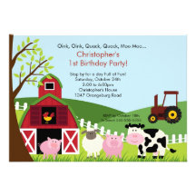 Fête d'anniversaire animale d'amusement de basse-c bristol personnalisé