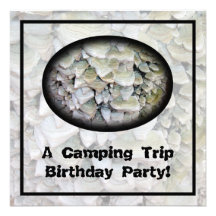 Fête d'anniversaire campante de champignons sauvag invitations personnalisées
